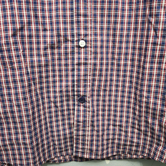 Trouvaille men's button-down shirt size XXL plaid red and blue long sleeve - Picture 5 of 8